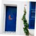 Cabilock Wrought Iron Gate Hanging Wreath Emblems Simulation Garland Hanging Garland Wall Decoration Door Rosy 20x20cm - Buy Online on SooperMarket.com