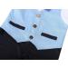 AmzBarley Baby Boys Gentleman's Tuxedo Romper Suit Blue | Long/Short Sleeve Dress Shirt Pants Vest Bowtie | Birthday Party Outfit | 3-6 Months - Buy Online on SooperMarket.com