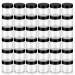 Loretoy Household 2oz Plastic Jars with Lids 36 Pack BPA Free Reusable Refillable Transparent Cosmetic Containers for Bath Salts Cosmetics Powders Beauty Product and Small Accessories Black 2 Ounce-pack of 36