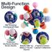 BPA Free Baby Teething Ball Rattle Toy for 3-18 Month Olds - Navy Blue | Grasping & Teething Relief Activities - Buy Online on SooperMarket.com