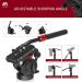 V6 Professional Video Fluid Head Mount for DSLR Cameras & Camcorders - Max Load 17lbs/8kg - Buy Online on SooperMarket.com