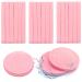 120 Pieces Facial Sponge Compressed Face Wash Sponges Makeup Removal Cosmetic Sponges Pad Professional Exfoliating Round Sponge for Cleansing Spa Women Girls(Pink)