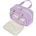 Full Size Toiletry Bag Large Makeup Bag Organizer Travel Cosmetic Bag for Women (Purple)