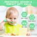 Vicloon Baby Fork and Spoon Set - 2Pcs Silicone Weaning Utensils for Self Feeding, Easy Grip Toddler Cutlery Kit - Soft Infant Spoon in Green - Buy Online on SooperMarket.com