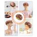 Buy Mikimini 2-Pack Waterproof Shower Hoods - Stylish & Reusable for Women Men Girls & Children | Golden Stripes Design - Buy Online on SooperMarket.com