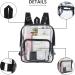 Cute Clear Mini Backpack - Stadium Approved Waterproof Lightweight Bag for Travel, Work, Concerts & Events (Black) - Buy Online on SooperMarket.com