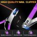 Manicure Pedicure Set - 16 Pcs Nail Clipper Set Professional Nail Grooming Tools Manicure Pedicure Kit Nail Care Kit Idea for Men Women with Travel Case Purple - Buy Online on SooperMarket.com