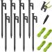 8 Pack Heavy Duty 8 Inch Steel Tent Stakes - Unbreakable Metal Pegs for Camping - Buy Online on SooperMarket.com