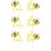 Arthsdite 24Pcs Bumble Bee Cupcake Toppers Oh Babee Cupcake Picks Oh Baby Cupcake Pick Decorations for Bee Theme Baby Shower Kids Baby Shower Birthday Party Decorations Supplies - Gold Black Glitter Bee Oh Baby Cupcake Toppers - Buy Online on SooperMarket.com