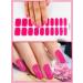 Kalolary 20PCS Solid Color Gel Nail Polish Strips | Self-Adhesive Wraps with Nail File | Rosy - Buy Online on SooperMarket.com