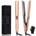 Lure and smooth smoothing iron 2 in 1 trip hair smoothing and curling rod ceramic waves small curls hair Straightener with LCD display for long short hair hair styling devices halloween gifts (pink)