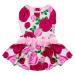 KYEESE Dogs Dresses Rose with Flowers Decor Elegant Princess Doggie Dress for Small Dogs Spring Summer Dog Apparel Medium(Pack of 1) 1#Rose