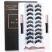 BILEYCHA Upgrade 3D Natural Magnetic Eyelashes Lightweight Magnetic Eyeliner and Eyelashes Kit  2 Magnetic Eyeliners- No Glue Needed (10 pairs)