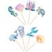 32 Pack Mermaid Cupcake Toppers Under The Sea Octopus Starfish Mermaid Tail Cupcake Picks Jellyfish Seahorse Coral Cupcake Decorations for Baby Shower Under The Sea Party Birthday Cake Decorations - Buy Online on SooperMarket.com