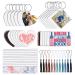 36 Pack Sublimation Blank Set, OFFNOVA Sublimation Blank Key Chains Fridge Magnets Bookmarks for DIY Sublimation Transfer Heat Press Printing 36pack