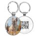 DISONTAG QR code Dog brand ID personalized social online page-free online pet profile modifiable control of the privacy nois app required (round) cus3