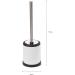Bath Bliss Bowl Holder with Self Closing Lid - Space Saver, Deep Cleaning, Finger Print Proof Finish - Hygienic Toilet Brushes - White (1 Pack) - Buy Online on SooperMarket.com