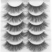 Outopen 3D Mink Lashes Natural Wispy False Eyelashes 15mm Fluffy Long Eye Makeup Tools 5 Pairs Pack | A01-Q1 (13-15MM) - Buy Online on SooperMarket.com