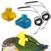 DKDDSSS 2 PCS Bird Harness Pet Parrot Leash Training Supplies Parrot Harness Leash Outdoor Adjustable for Cockatiel Mynah Monk Parakeet Macaw (Blue and Yellow)
