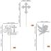 Rsstarxi 24 Pack God Bless and Cross Cupcake Toppers Glitter Angel Christening Babyshower Boy Baptism Cupcake Picks Decorations for First Communion Baptism Party Cake Decorations Silver - Buy Online on SooperMarket.com