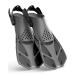 Greatever Snorkel Fins Adjustable Buckles Open Heel Swim Flippers Travel Size Short Swim Fins for Snorkeling Diving Swimming Adult Men Womens Black L/XL(Adult US Size 9-13)