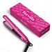 Terviiix Mini Flat Iron for Travel  1/2'' Small Hair Straightener  Small Flat Irons for Short Hair/Bangs  0.5'' Portable Ceramic Straightening Irons  Dual Voltage  Pouch Included  Compact Size  Pink