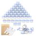 Pamiyo Pamiyo 60 pieces container 5 ml of empty tanks transparent glasses sample glasses cosmetic cream containers empty with screw cap travel pot container set for lottery cream mini candles cosm 5ml blue