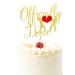 Arthsdite 1Pc Officially Done Cake Topper Divorce Cake Decoration Single Divorce Freedom Cake Topper for Broken Up Free at Last Bye Felicia Newly Unwed Party Decoration - Gold Glitter