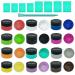JAJADO 12 Jars Chalk Paste Paint Set, 9 Pcs Set Chalk Paste Mini Squeegees and Rubber Paint Stir Sticks, Screen Printing Ink Reusable Adhesive Transfers Stencils Paste Chalkboard Paint on Furniture 12 Jars With 9 Pcs Tool