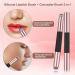 2Pcs Double Head Silicone Lip Brush Kit - Reusable Lip Applicator for Lipstick Gloss & Masks | Elastic Design & Cap Included | International Shipping - Buy Online on SooperMarket.com