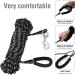 Reflective 65FT Dog Training Lead Rope for Hiking & Walking | Nylon Long Recall Leash with Comfortable Handle - Buy Online on SooperMarket.com