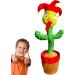 Dancing Cactus Toy - Interactive Plush Singing Cactus Repeats & Dances - USB Rechargeable - Fun Christmas Decor Piece - Buy Online on SooperMarket.com