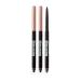 Ruby Kisses Waterproof Eyeliner 24HR Waterproof Long-Lasting Mechanical Eyeliner Pencil with Built-in Sharpener Smudgeproof 3 Pack (Black Brown)
