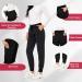 PuriPure Women's Classic V-Neck Scrub Set - Black, Size Medium | Nurse Scrub Set with 7 Pockets and Jogger Pants - Buy Online on SooperMarket.com
