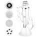 4 in 1 Facial Cleansing Brush - Electric Face Spin Brush with 4 Replacement Heads for Cleaning Exfoliating Massaging (White)