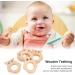 5Pcs Baby Teethers Owl Wooden Chewing Ring | Non-Toxic Robust DIY Jewelry Accessories & Baby Bite Stick - Buy Online on SooperMarket.com
