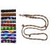 Dog linen large dogs up to 80 kg double linen jumbo 2.40m / 2.80m / 3.50m / 5m adjustable exercise line / guide very stable (2.80m 4-fold adjustable country (brown-gray beige)) 2.80m 4-fold Country (Brown-gray beige)