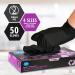 Med Pride Black Nitrile Exam Gloves - 4 Mil Thickness - Pack of 50 Medium Gloves - Latex/Powder-Free for Surgical, Doctors, Hospital & Home Use - Buy Online on SooperMarket.com