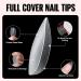Buy Tomicca Nail Tips & Glue Gel Kit - 240pcs Soft Gel Full Cover Nail Tips for Extensions | 8-in-1 Nail Glue & UV Lamp - Buy Online on SooperMarket.com