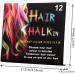 Hair Chalk 12 Colors Temporary Hair Dye Safe Hair Chalk for Kids Washable Temporary Hair Colour Pen Colorful Great Toy Temporary Hair Color for Halloween Carnival - Buy Online on SooperMarket.com