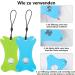 Qaziuy 4-Piece Tick Card Set with Magnifying Glass - Ideal for Pets & People - Durable Elastic Cord - Blue & Green - Buy Online on SooperMarket.com