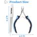 Professional 1/2 Jaw Cuticle Cutter Cuticle Nipper Stainless Steel Manicure Feet Hands Ingrown Toenail Cuticles Cuticle Scissors (Light Blue) - Buy Online on SooperMarket.com