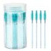 GCQQ 100PCS Eyelash Brushes Mascara Wands with Container Bendable Disposable Eyebrow Spoolies Lash Brush for Lash Extensions Eyebrow Spoolie Castor Oil Brushes (Crystal Blue) Crystal Blue 100PCS