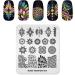 Alexnailart Stainless Steel Nail Stamping Template - Manicure Nail Art DIY Decoration FA064 - Buy Online on SooperMarket.com