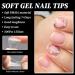 LuckForever 300pc Oval Gel Nail Tips - Short Clear Press On Nails for Acrylic Extensions | Full Cover Soft Gel Fake Fingernails - Buy Online on SooperMarket.com