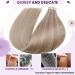 LaaVoo 55cm Tape In Real Hair Extensions - Ash & Light Blonde Highlights 20pcs 50g Remy Seamless Hair Extensions #P18/613 - Buy Online on SooperMarket.com