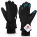 LECEVOCY Winter Warm Thermal Snow Gloves for Cold Weather-30Waterproof Windproof Touchscreen Ski Gloves for Work Hiking Running Cycling Riding Bike Outdoor Men & Women black Medium