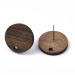 Pandahall 20 Pairs Walnut Wood Flat Round Earring Findings, Coconut Brown Dangle Stud Pendants - DIY Wooden Earrings Making - Buy Online on SooperMarket.com