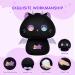 Mewaii 14'' Soft Purple Big Eyed Cat Mushroom Pillow Stuffed Animal Plush - Cuddly Cat Plush Toy for Kids - Buy Online on SooperMarket.com