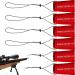 Riakrum 6 Pcs Airsoft Barrel Cover Paintball Barrel Cover with Elastic Bungee Cord for Airsoft and Paintball Markers Accessories, Red, 5.51 x 3.15 Inch